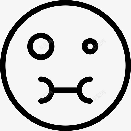 病态表情符号20线性图标svg_新图网 https://ixintu.com 病态 线性 表情符号20