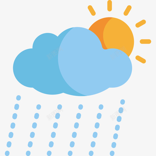 雨秋天23平坦图标svg_新图网 https://ixintu.com 平坦 秋天23 雨