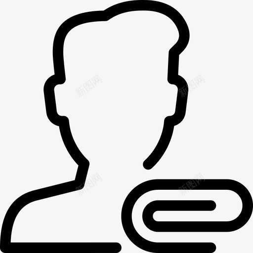 附加用户头像互联网回形针图标svg_新图网 https://ixintu.com 上传 互联网 回形针 用户动作线图标 附加用户头像