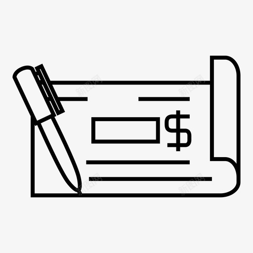 支票银行银行支票图标svg_新图网 https://ixintu.com 快 支票 笔 金融 银行 银行支票