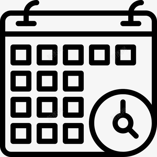 日历要素11线性图标svg_新图网 https://ixintu.com 日历 线性 要素11