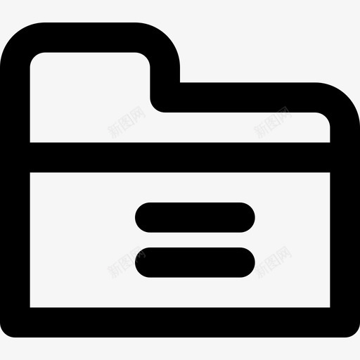 文件夹基本资料12线性图标svg_新图网 https://ixintu.com 基本资料12 文件夹 线性