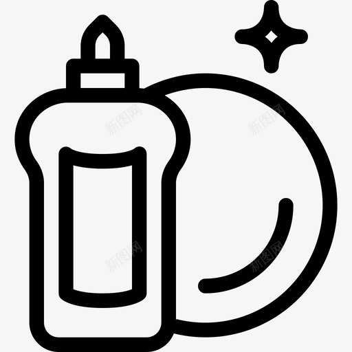 液体肥皂清洁家务2线性图标svg_新图网 https://ixintu.com 液体肥皂 清洁家务2 线性