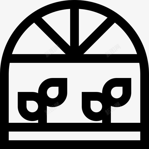 温室农业17线性图标svg_新图网 https://ixintu.com 农业17 温室 线性
