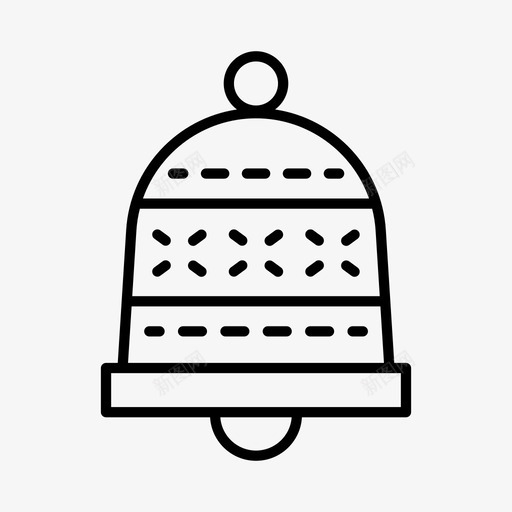 圣诞铃圣诞装饰教堂铃图标svg_新图网 https://ixintu.com 圣诞节 圣诞装饰 圣诞铃 教堂铃 装饰品