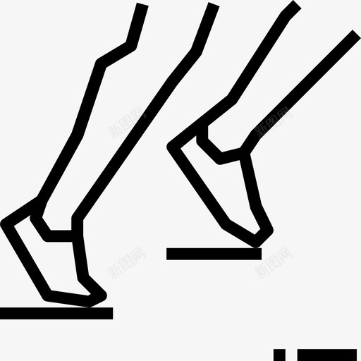 跑步健康3直线型图标svg_新图网 https://ixintu.com 健康3 直线型 跑步