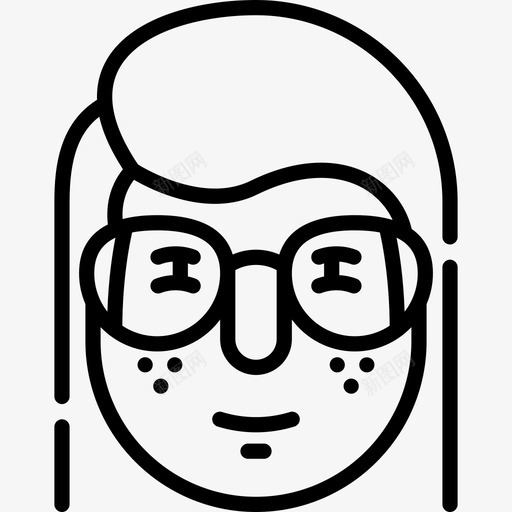 书呆子直系人图标svg_新图网 https://ixintu.com 书呆子 直系人