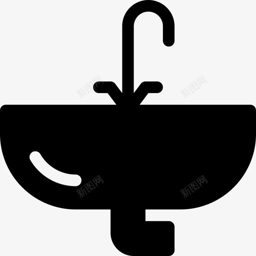 水槽室内家具填充物图标svg_新图网 https://ixintu.com 填充物 室内家具 水槽