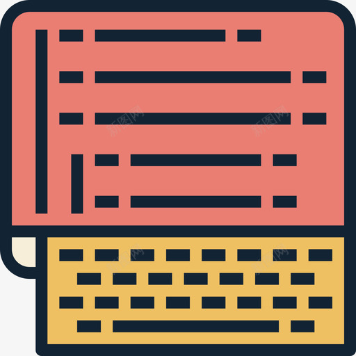 Web开发Web开发6线性颜色图标svg_新图网 https://ixintu.com Web开发 Web开发6 线性颜色