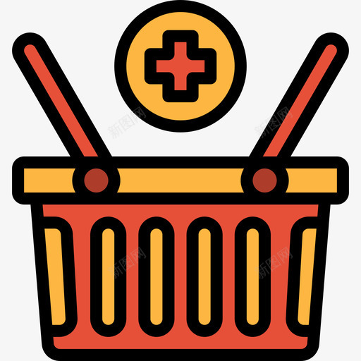 购物篮网购零售2线颜色图标svg_新图网 https://ixintu.com 线颜色 网购零售2 购物篮