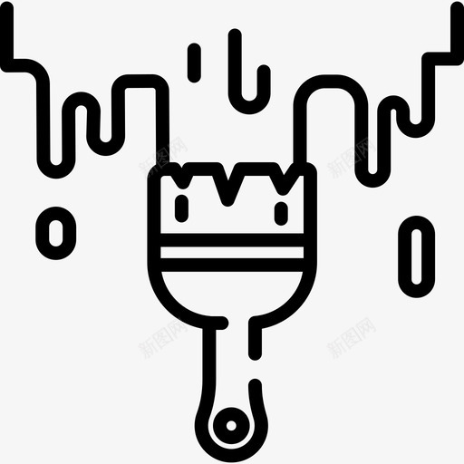 绘画业余爱好2线性图标svg_新图网 https://ixintu.com 业余爱好2 线性 绘画