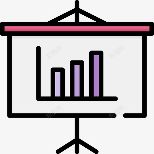 投影屏幕文具21线颜色图标svg_新图网 https://ixintu.com 投影屏幕 文具21 线颜色