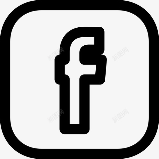 Facebook社交媒体28第32px行图标svg_新图网 https://ixintu.com Facebook 社交媒体28 第32px行