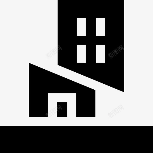 建筑自然灾害4已填充图标svg_新图网 https://ixintu.com 已填充 建筑 自然灾害4