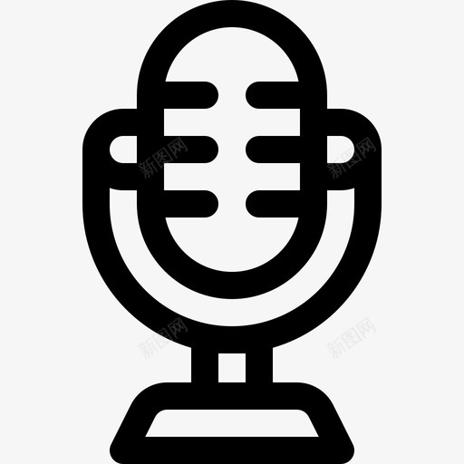 麦克风新闻杂志线性图标svg_新图网 https://ixintu.com 新闻杂志 线性 麦克风