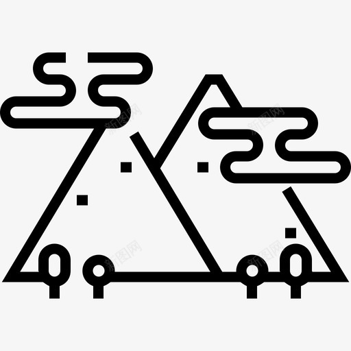 山脉中国17线性图标svg_新图网 https://ixintu.com 中国17 山脉 线性