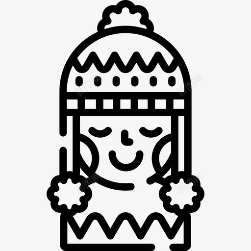 针织帽冬季22直纹图标svg_新图网 https://ixintu.com 冬季22 直纹 针织帽