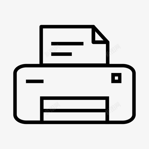 打印机电子设备输出设备图标svg_新图网 https://ixintu.com 印刷机 打印机 电子设备 线轮廓笔划 输出设备 通讯设备