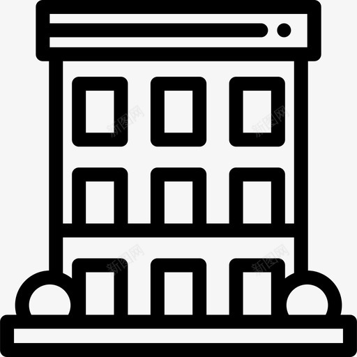 公寓房地产39直线型图标svg_新图网 https://ixintu.com 公寓 房地产39 直线型