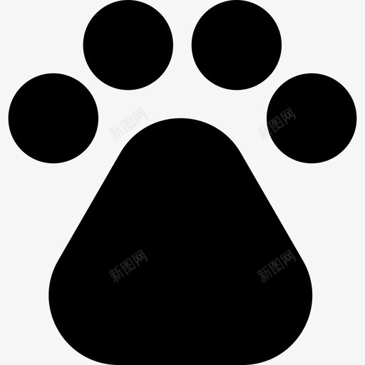 熊掌北极6号填充型图标svg_新图网 https://ixintu.com 北极6号 填充型 熊掌 熊脚印