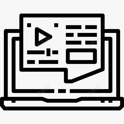 笔记本电脑广告公告图标svg_新图网 https://ixintu.com 公告 内容 广告 笔记本电脑 营销 视频