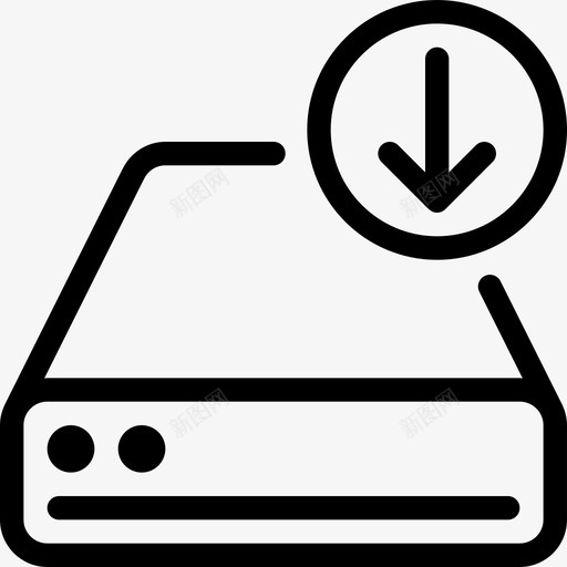 硬盘驱动器台式计算机2台线性图标svg_新图网 https://ixintu.com 台式计算机2台 硬盘驱动器 线性