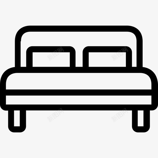 床居家生活2直系图标svg_新图网 https://ixintu.com 居家生活2 床 直系