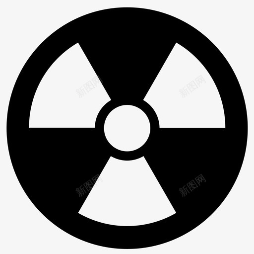 核标志危险辐射图标svg_新图网 https://ixintu.com 危险 有毒 核标志 符号 辐射