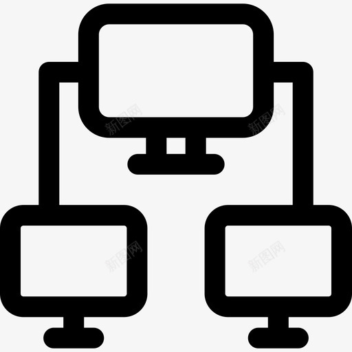 网络云计算17线性图标svg_新图网 https://ixintu.com 云计算17 线性 网络