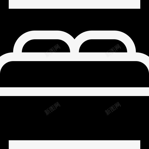 床家具18填充图标svg_新图网 https://ixintu.com 填充 家具18 床