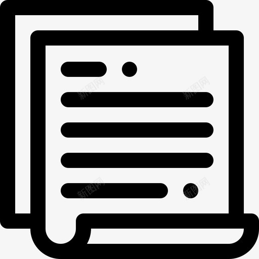 纸张文具26直线型图标svg_新图网 https://ixintu.com 文具26 直线型 纸张