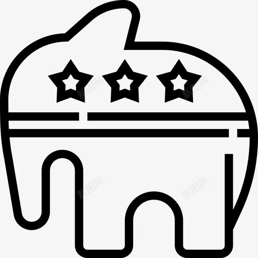 金门美国元素直线图标svg_新图网 https://ixintu.com 直线 美国元素 金门