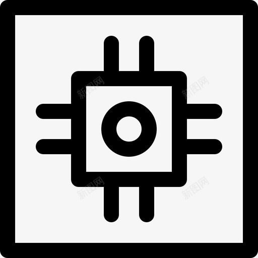Cpu机器人9线性图标svg_新图网 https://ixintu.com Cpu 机器人9 线性