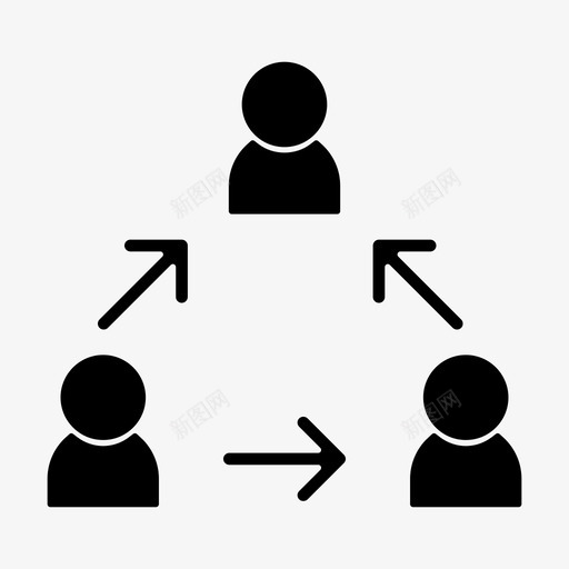 社区合作小组图标svg_新图网 https://ixintu.com 合作 合作伙伴 团队合作 小组 用户界面字形 社区 链接