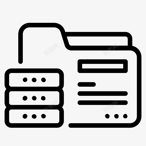 数据库详细信息文档图标svg_新图网 https://ixintu.com gdpr行 信息 数据库 文件夹 文档 详细信息