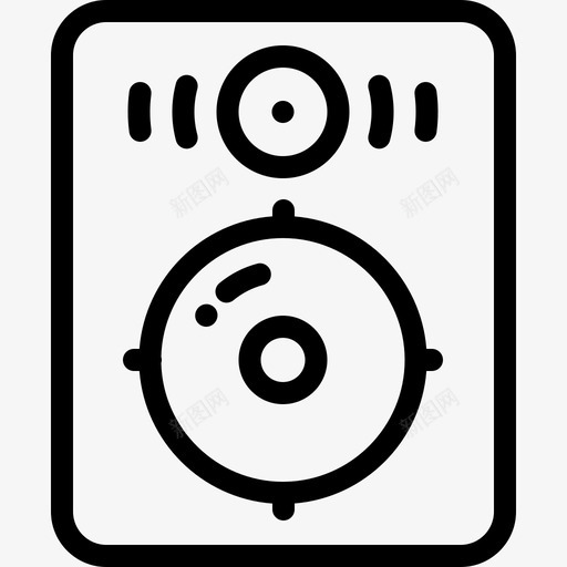扬声器工作区8线性图标svg_新图网 https://ixintu.com 工作区8 扬声器 线性