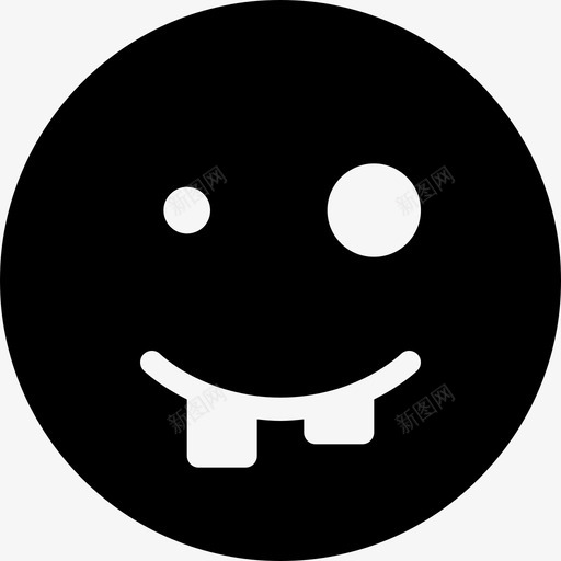 丑陋表情24填充图标svg_新图网 https://ixintu.com 丑陋 填充 表情24