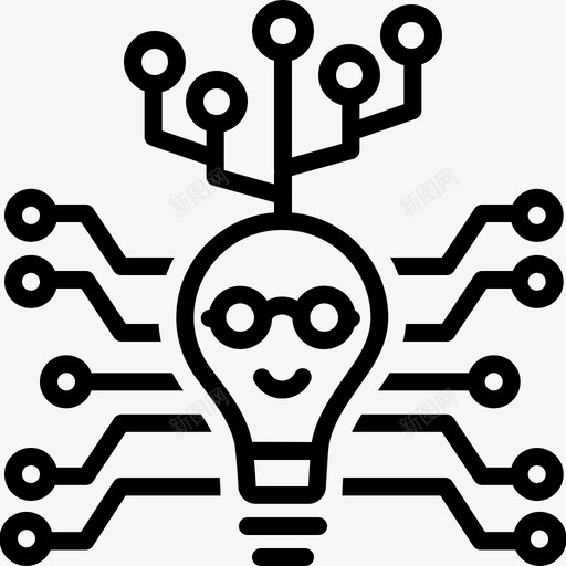 数字电路连接图标svg_新图网 https://ixintu.com 多媒体 技术 数字 电路 连接