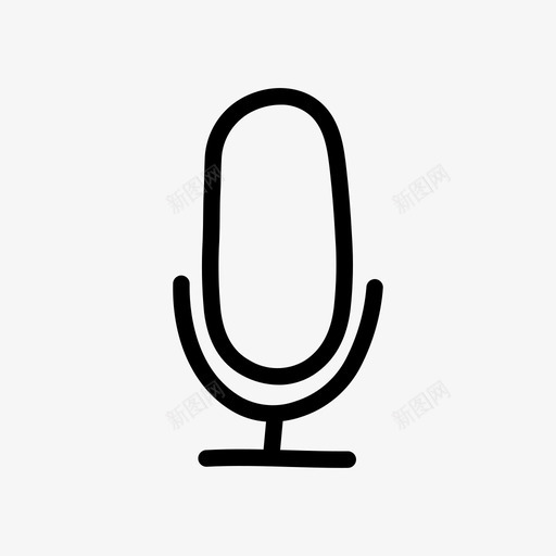 涂鸦麦克风采访录音图标svg_新图网 https://ixintu.com 声音 录音 涂鸦麦克风 简单涂鸦轮廓集 讲话 说话 采访
