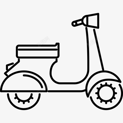摩托车运输36直线图标svg_新图网 https://ixintu.com 摩托车 直线 运输36