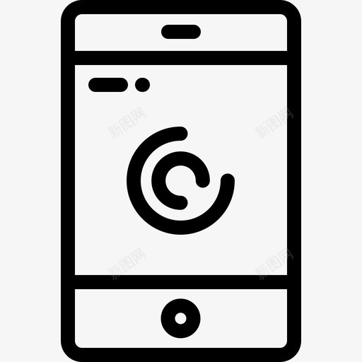 智能手机工作区8线性图标svg_新图网 https://ixintu.com 工作区8 智能手机 线性
