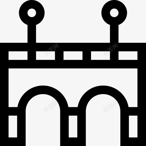 桥城市24直线图标svg_新图网 https://ixintu.com 城市24 桥 直线