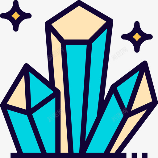 矿物奇异的维京人游戏线性颜色图标svg_新图网 https://ixintu.com 奇异的维京人游戏 矿物 线性颜色