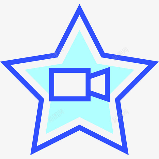 明星电影录影带线性颜色图标svg_新图网 https://ixintu.com 明星 电影录影带 线性颜色