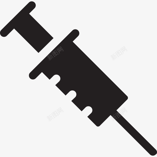 注射器医用70填充图标svg_新图网 https://ixintu.com 医用70 填充 注射器
