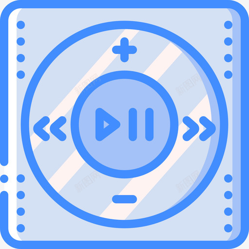 Mp3播放器设备25蓝色图标svg_新图网 https://ixintu.com Mp3播放器 蓝色 设备25