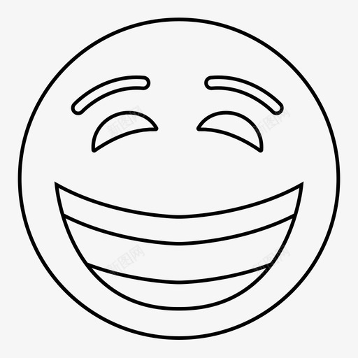笑脸表情符号开心图标svg_新图网 https://ixintu.com 开心 笑脸 表情符号