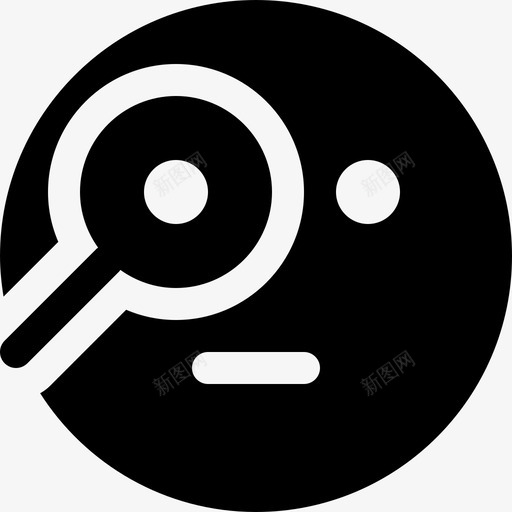 好奇表情3填充图标svg_新图网 https://ixintu.com 填充 好奇 表情3