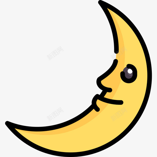 半月动物与自然2线性颜色图标svg_新图网 https://ixintu.com 动物与自然2 半月 线性颜色