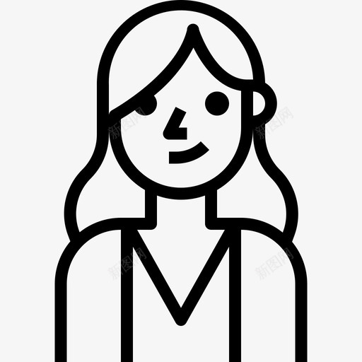 女商人商务147直系人图标svg_新图网 https://ixintu.com 商务147 女商人 直系人